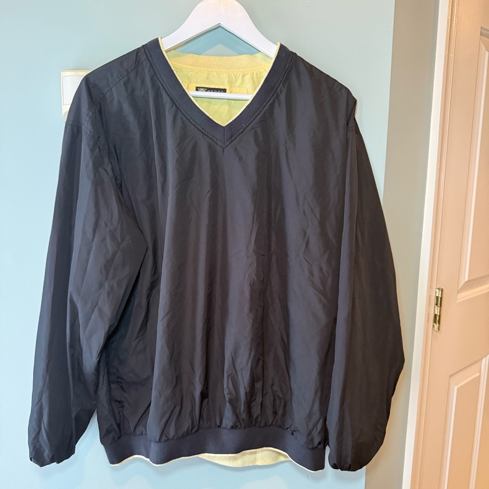Vintage Wedge Yellow and Black Reversible Windbreaker Men’s Large